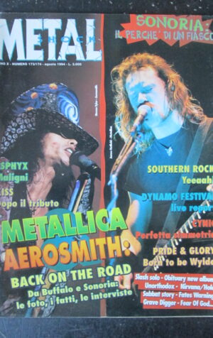 METAL SHOCK 173-174 1994 SONORIA ASPHYX METALLICA KISS SABBAT STORY [G211]
