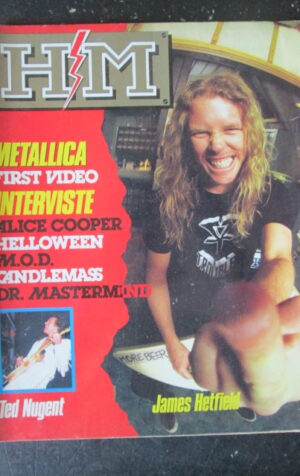 HM 43 1988 METALLICA ALICE COOPER TED NUGENT JAMES HETFIELD [G211]