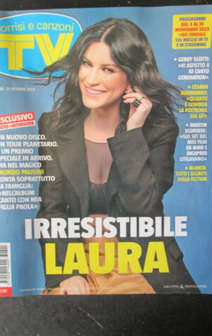 TV SORRISI CANZONI 45 2023 LAURA PAUSINI MARTIN SCORSESE GERRY SCOTTI [C82]