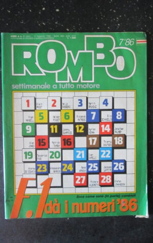 ROMBO 7 1986 PROST TAMBAY ARNOUX ALBORETO [G589]