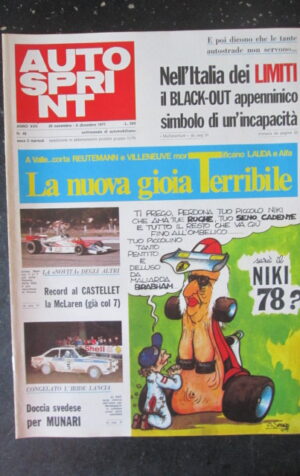 AUTOSPRINT 48 1977 JAMES HUNT CASTELLET MCLAREN LANCIA RALLY [G589]