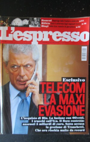 ESPRESSO 45 2007  ROMENI RIFKIN BIAGI TELECOM MAXI EVASIONE [DV39]