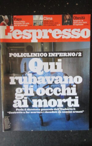 ESPRESSO 2 2007  PAPA BENEDETTO XVI CLIMA EFFETTO SERRA GENERALE UMBERTO [DV39]