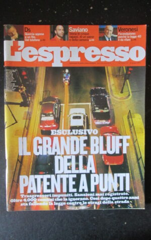 ESPRESSO 24 2007  ROBERTO SAVIANO VERONESI [DV39]