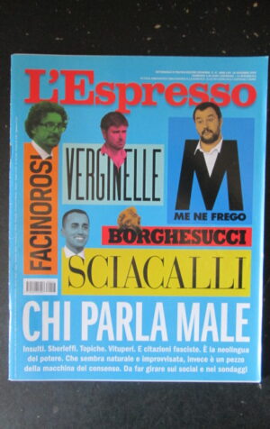 ESPRESSO 47 2018  LA CORTE DELLA REGINA ELISABETTA PD MATTEO SALVINI [DV41]