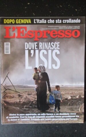 ESPRESSO 34 2018  DOSSIER ISIS DI MAIO DRAGHI [DV41]