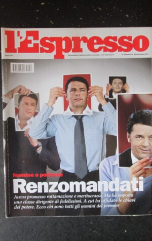 ESPRESSO 38 2015 DOSSIER TUTTI GLI UOMINI DI RENZI [DV40]
