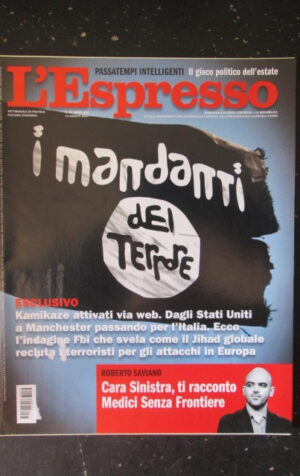 ESPRESSO 33 2017 KAMIKAZE ATTIVATI DAL WEB SAVIANO [DV43]