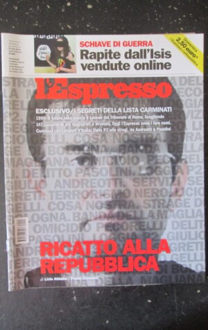 ESPRESSO 43 2016 DOSSIER SCHIAVE GUERRA RAPITE ISIS BRIGITTA JONSDOTTIR [DV42]