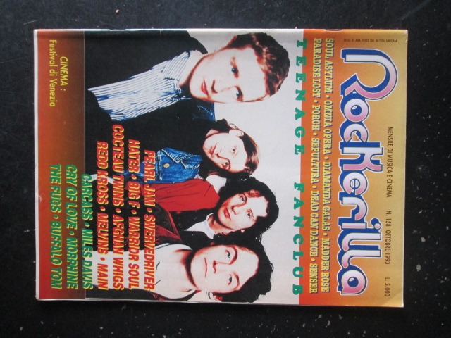 ROCKERILLA 158 1993 PEARL JAM SEPULTURA  [G204]