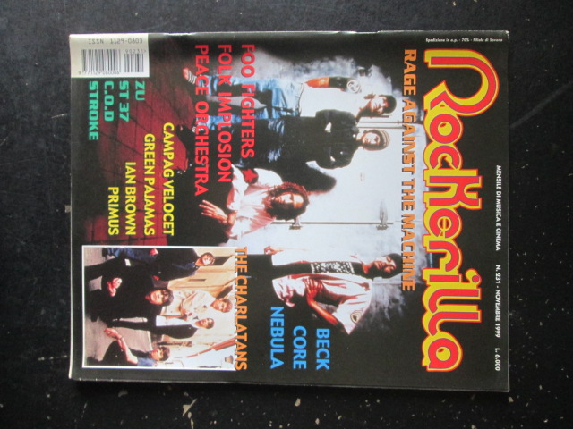 ROCKERILLA 231 1999 FOO FIGHTERS BECK CORE NEBULA THE CHARLATANHS [G204]