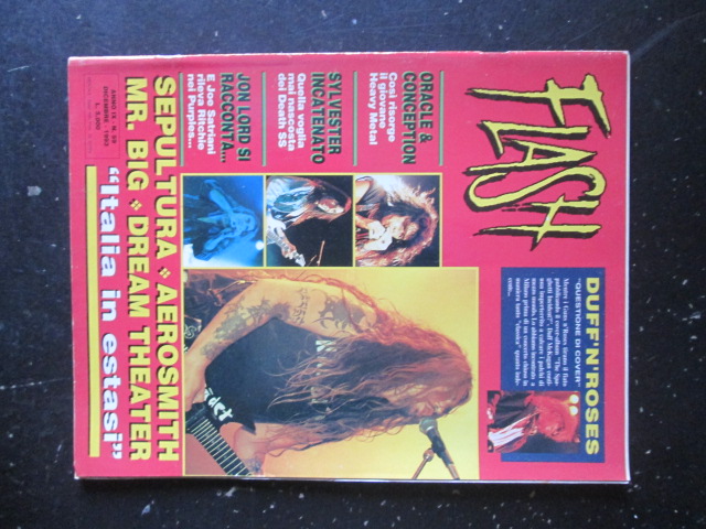 FLASH RIVISTA METAL  59 1993 JON LORD DREAM THEATER SEPULTURA AEROSMITH [G204]