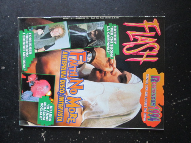 FLASH RIVISTA METAL  71 1994 FAITH NO MORE BATHORY FOREIGNER [G204]