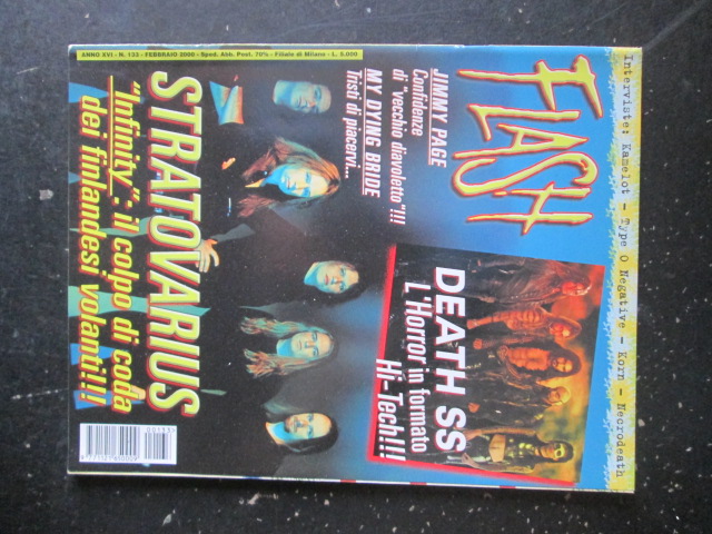 FLASH RIVISTA METAL  133 2000 JIMMY PAGE STRATOVARIUS DEATH SS [G204]