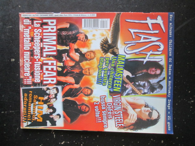FLASH RIVISTA METAL  143 2000 MALMSTEEN VIRGIN STEELE PRIMAL FEAR [G204]