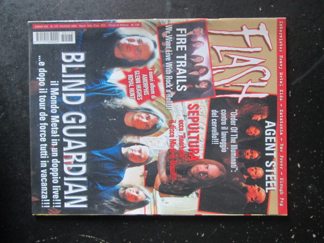 FLASH RIVISTA METAL  173 2003 AGENT STEEL FIRE TRAILS BLIND GUARDIAN [G205]
