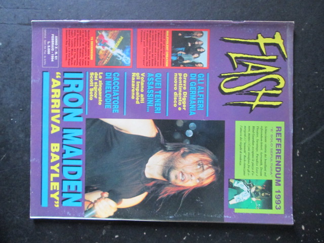 FLASH RIVISTA METAL  61 1994  IRON MAIDEN GRAVE DIGGER [G205]