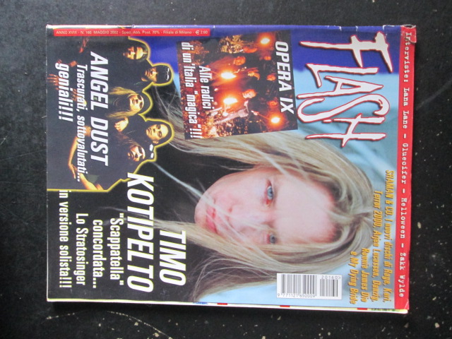 FLASH RIVISTA METAL  160 2002  TIMO KOTIPELTO ANGEL DUST [G205]