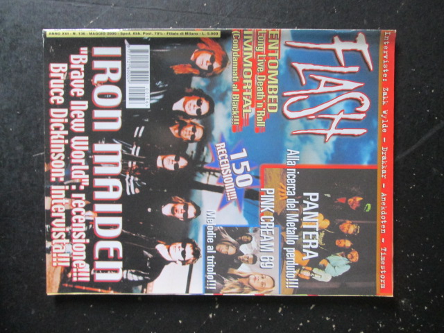 FLASH RIVISTA METAL  136 2000  PINK CREAM 69 IRON MAIDEN [G205]