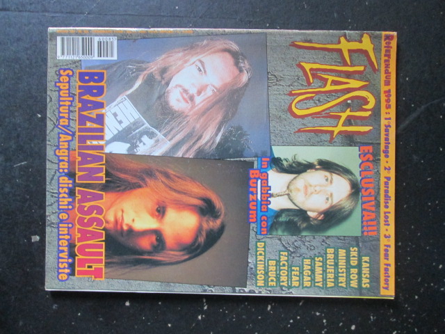 FLASH RIVISTA METAL  85 1996  PARADISE LOST SEPULTURA ANGRA [G205]
