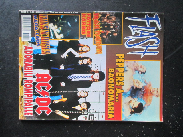 FLASH RIVISTA METAL  81 1995  HOT CHILI PEPPERS IRON MAIDEN AC DC [G205]