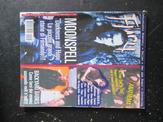 FLASH RIVISTA METAL  153 2001  BACKYARD BABIES MOONSPELL ANATHEMA [G205]
