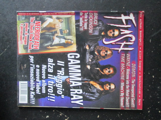 FLASH RIVISTA METAL  152 2001  GAMMA RAY BRUCE DICKINSON NECRODEATH [G205]