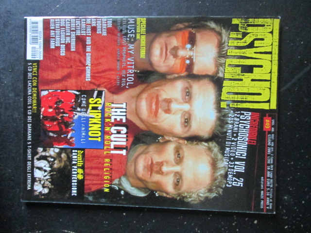 PSYCHO! RIVISTA METAL  49 2001  THE CULT DEATH SS DARKANE MUSE [G205]