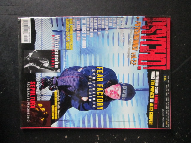 PSYCHO! RIVISTA METAL  46 2001  FEAR FACTORY WHITESNAKE ALICE COOPER [G205]