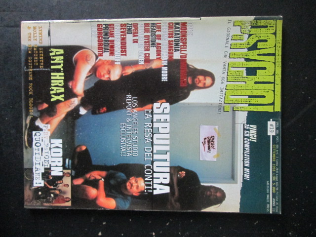 PSYCHO! RIVISTA METAL  19 1998  ANTHRAX KORN SEPULTURA [G205]