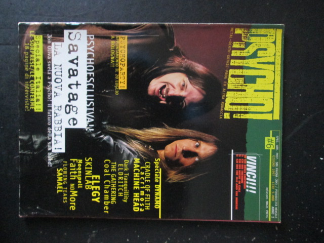 PSYCHO! RIVISTA METAL  6 1997  MACHINE HEAD MOONSPELL SAVATAGE [G205]