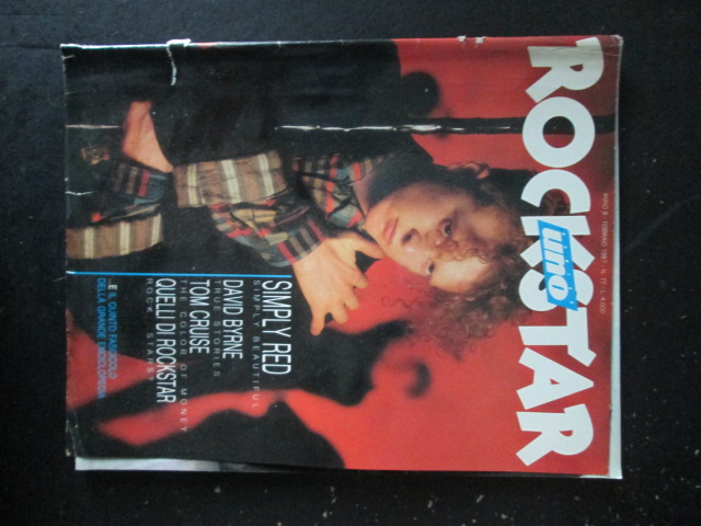 ROCKSTAR UNO 77 1987  SIMPLY RED DAVID BYRNE TOM CRUISE [G205]