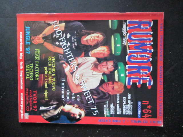 RUMORE 64 1997 JON SPENCER BRIAN AUGER FEAR FACTORY [G206]