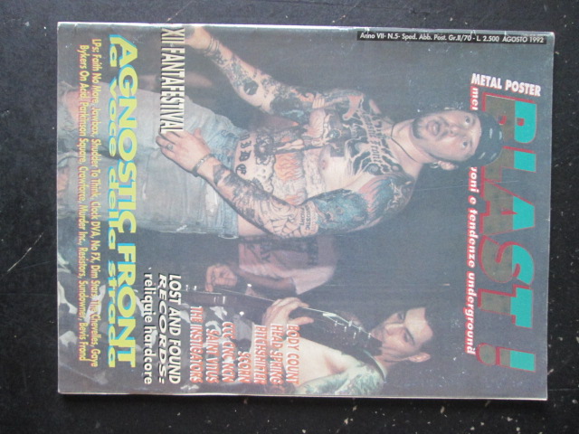 BLAST ! 5 1992 AGNOSTIC FRONT HEAD SPRING [G207]
