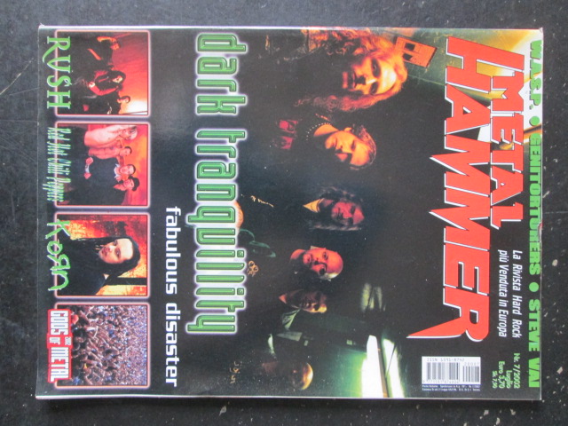 METAL HAMMER 7 2002 DARK TRANQUILLITY RUSH KORN RED HOT CHILI PEPPERS [G207]