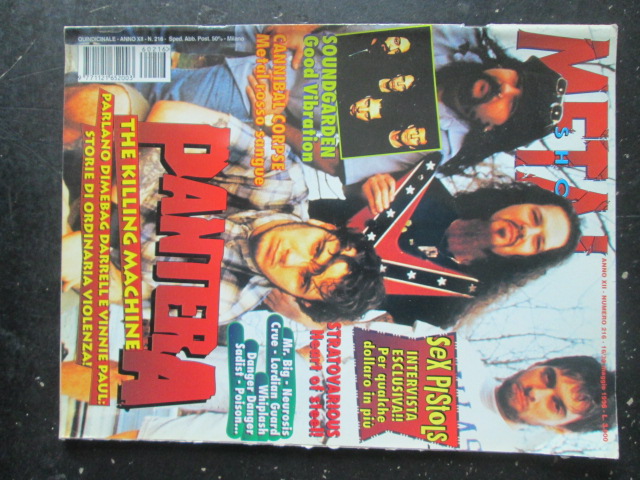 METAL SHOCK 216 1996 SOUND GARDEN PANTERA SEX PISTOLS [G207]