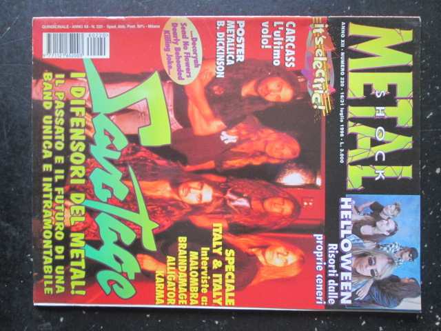 METAL SHOCK 220 1996 METALLICA SAVATAGE BRAINDAMAGE [G207]