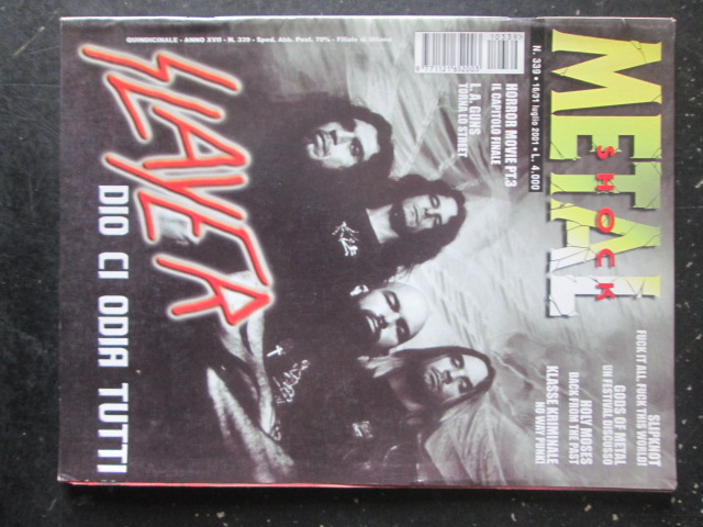 METAL SHOCK 339 2001 SLAYER GODS OF METAL [G207]