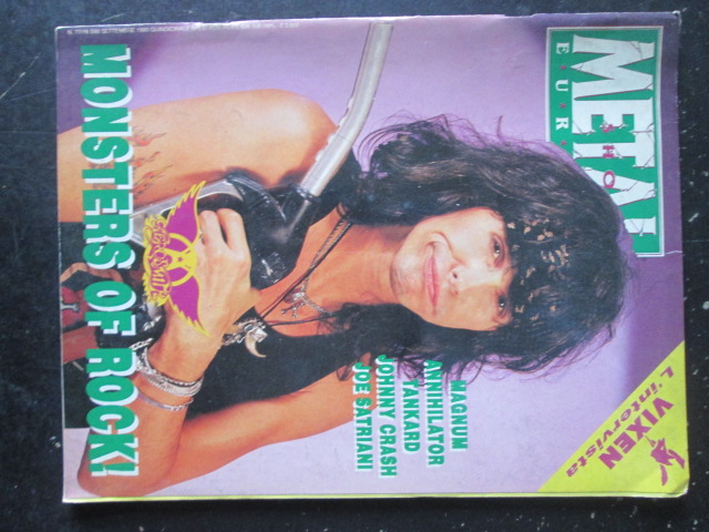 METAL SHOCK 77-78 1990 AEROSMITH ANNIHILATOR TANKARD JOE SATRIANI [G207]