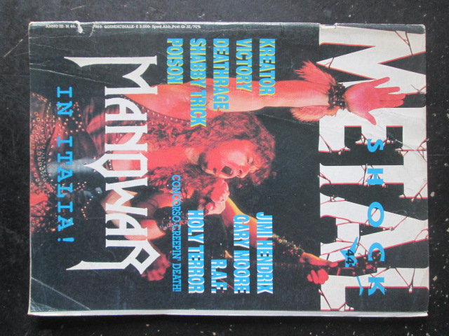METAL SHOCK 44 1989 KREATOR VICTORY JIIMI HENDRIX GARY MOORE [G207]