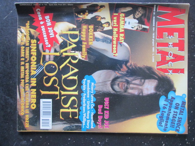 METAL SHOCK 194 1995 PARADISE LOST GAMMA RAY DOKKEN UGLY KID JOE [G207]