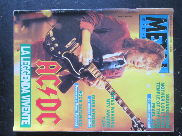 METAL SHOCK 107 1991 AC DC PEARL JAM SOUNDGARDEN GUNS N'ROSES [G207]