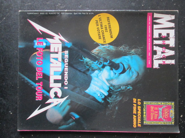 METAL SHOCK 134 1992 METALLICA  [G207]