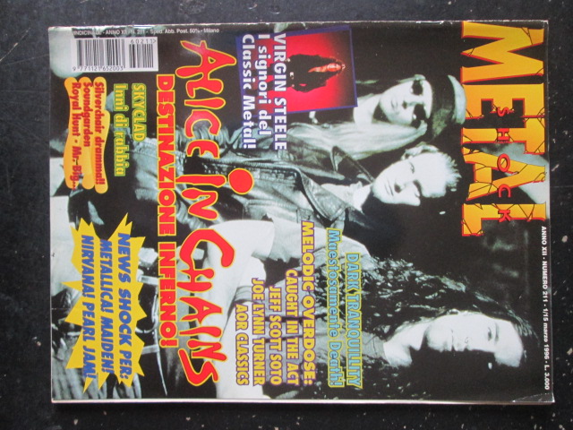 METAL SHOCK 211 1996 DARK TRANQUILLITY VIRGIN STEELE JEFF SCOTT SOTO [G207]