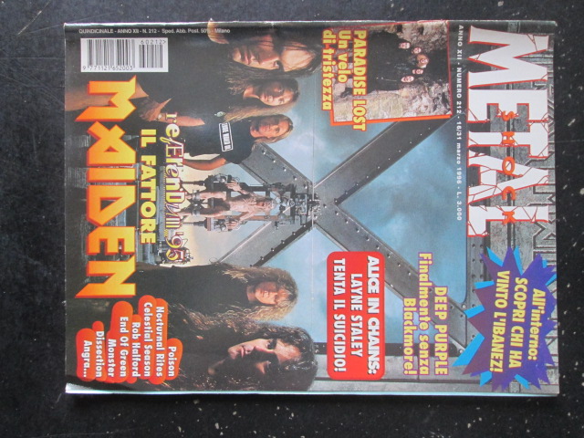 METAL SHOCK 212 1996 ALICE IN CHAINS IRON MAIDEN DEEP PURPLE [G207]