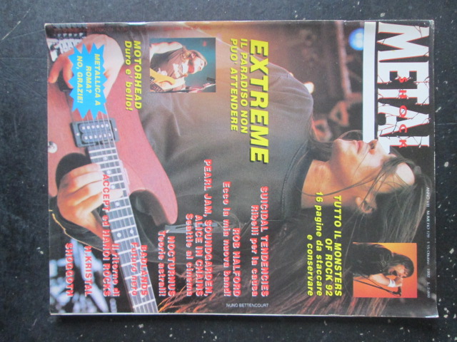 METAL SHOCK 129 1992 METALLICA ROB HALFORD PEARL JAM IRON MAIDEN [G207]
