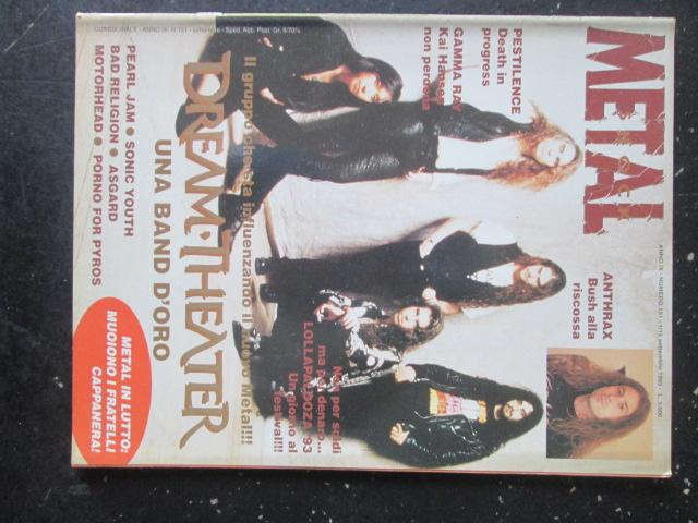 METAL SHOCK 151 1993 ANTHRAX BUSH GAMMA RAY DREAM THEATER PEARL JAM [G207]