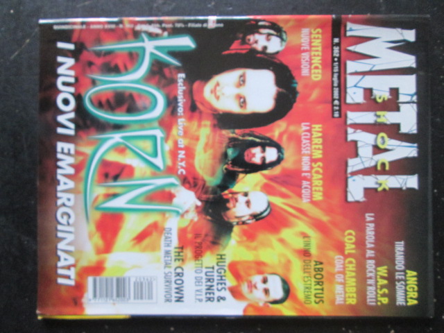 METAL SHOCK 362 2002 ANGRA W.A.S.P. COAL CHAMBER KORN HAREM SCAREM [G207]
