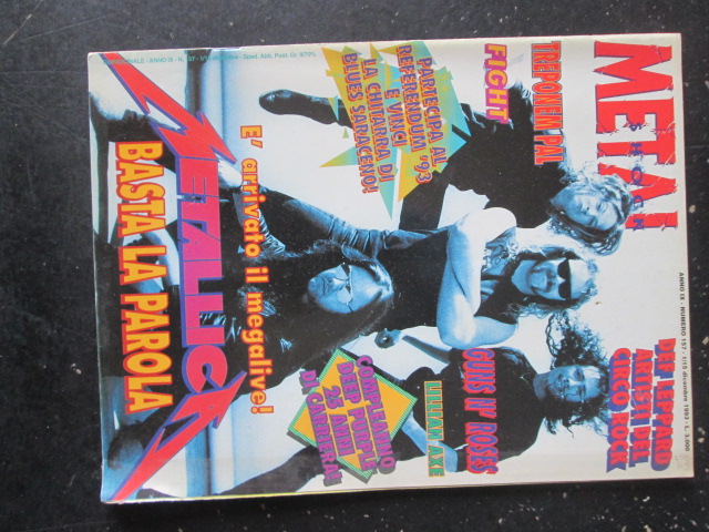 METAL SHOCK 157 1993 METALLICA GUNS N' ROSES LILLIAN AXE DEEP PURPLE [G207]