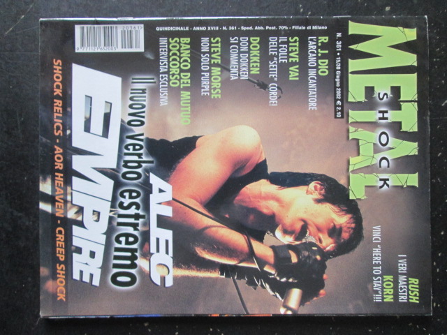 METAL SHOCK 361 2002 R.J. DIO STEVE VAI DOKKEN STEVE MORSE BANCO MUTUO [G207]